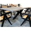 Image 2 : WEATHERED GREY LIVE EDGE STYLE RECTANGULAR DINING TABLE 98" X 40"