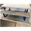 Image 2 : BENT WEATHERED GREY LIVE EDGE STYLE BENCH 76"