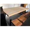 Image 2 : NATURAL OAK LIVE EDGE STYLE RECTANGULAR DINING TABLE 79" X 36"