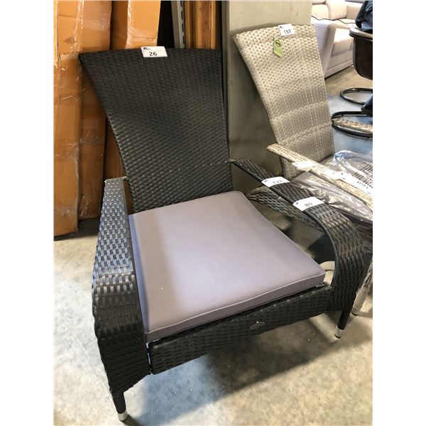 PATIO FLARE BLACK MUSKOKA CHAIR