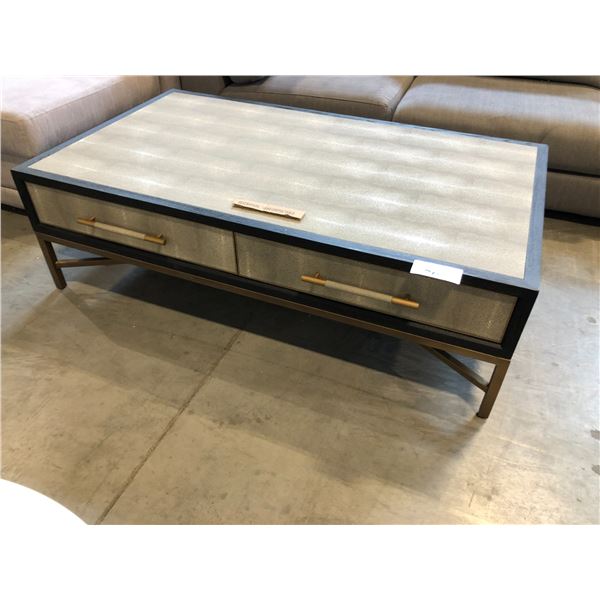 MAKO 2 DRAWER DESIGNER COFFEE TABLE 55" X 31.5"