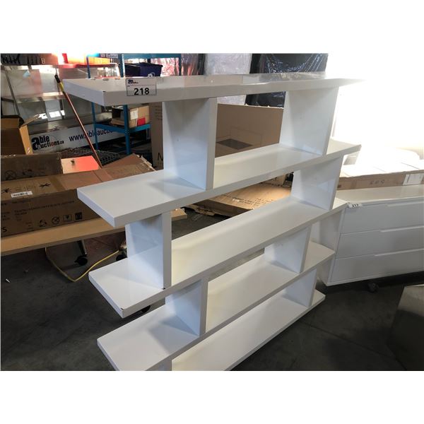 WHITE 5 TIER DESIGNER BOOK SHELF 63" X 63"