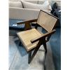 Image 2 : DARK OAK/WICKER DINING ARM CHAIR
