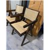 Image 2 : DARK OAK/WICKER DINING ARM CHAIR