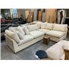 Image 1 : WHITE SECTIONAL LOUNGER SOFA 128" X 84"