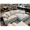 Image 2 : PLUNGE WHITE SECTIONAL LOUNGER SOFA 106"W X 67"D