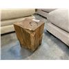 Image 2 : LIVE EDGE DECORATIVE ACCENT TABLE 11"W X 11"D X 15.5"H