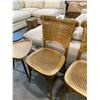 Image 2 : CHURCHHILL DINING CHAIR WITH SOLID ELM WOOD FRAME AND RATTAN BACK AND CUSHIONING