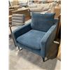 Image 2 : PARIS TURQUOISE FABRIC DESIGNER ACCENT ARM CHAIR