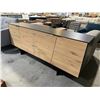 Image 2 : INSTINCT BLACK WOOD/NATURAL WOOD 4 DOOR SIDEBOARD 79" X 18"