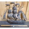 Image 1 : METAL SHIP WALL DECOR - 22 x 29in