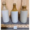 Image 2 : LOT OF 3 - STONEWARE GINGER BEER BOTTLES