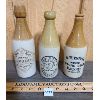 Image 1 : LOT OF 3 - STONEWARE GINGER BEER BOTTLES