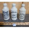 Image 1 : LOT OF 3 - STONEWARE GINGER BEER BOTTLES