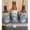 Image 1 : LOT OF 3 - STONEWARE GINGER BEER BOTTLES