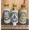 Image 1 : LOT OF 3 - STONEWARE GINGER BEER BOTTLES