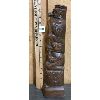 Image 2 : CARVED WOODEN TOTEM POLE - 14.5in TALL