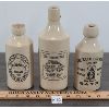 Image 1 : LOT OF 3 - STONEWARE GINGER BEER BOTTLES