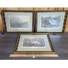 Image 1 : LOT OF 3 - FRAMED BARTLET PRINTS - CIRCA 1940's 