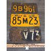 Image 1 : LOT OF 3 - 1940's ONTARIO LICENSE PLATES