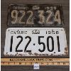 Image 1 : LOT OF 2 - 1958 ONTARIO LICENSE PLATES