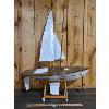Image 1 : LARGE WOODEN MODEL "HERON" SAILBOAT  - 