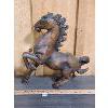 Image 1 : WOODEN HORSE STATUE - 17in TALL