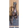Image 4 : WOODEN HORSE STATUE - 17in TALL