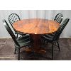 Image 1 : ANTIQUE DINING ROOM TABLE W/ CHAIRS - 45in TALL