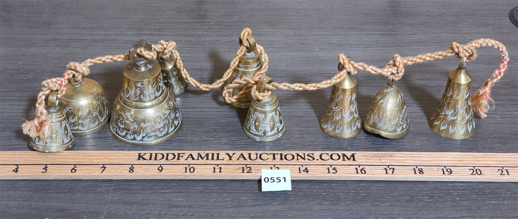STRING OF BRASS BELLS