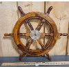 Image 2 : NAUTICAL WOODEN SHIPS WHEEL - 24.5in