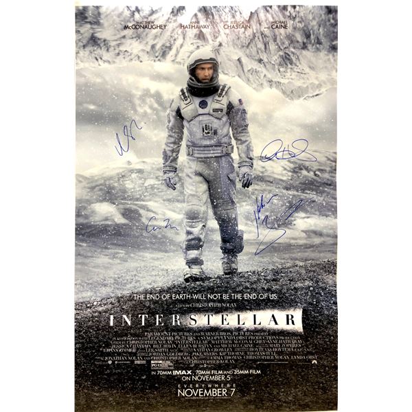 Autograph Signed Interstellar Poster