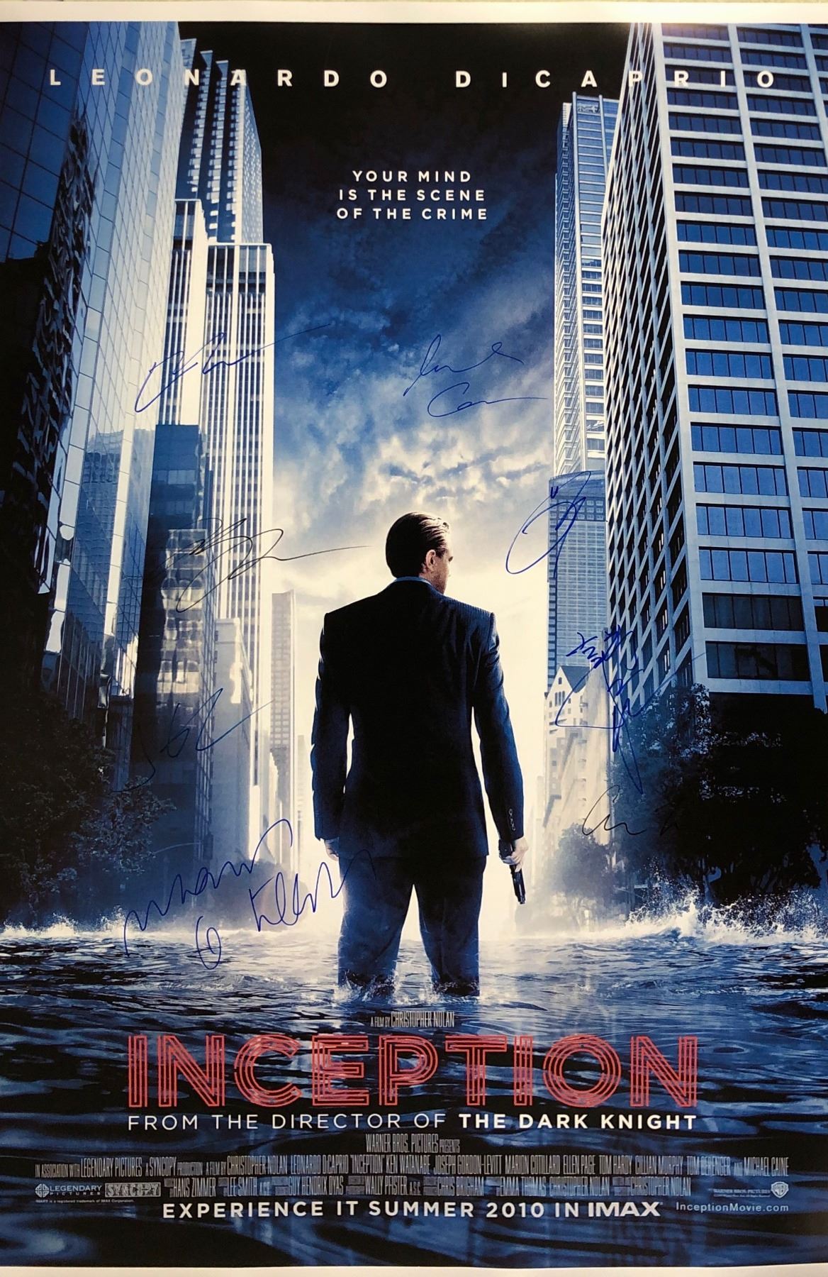 Signed Inception Cards Signed Inception Leonardo DiCaprio Poster
