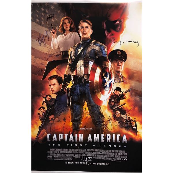 Signed Captain America First Avenger Poster