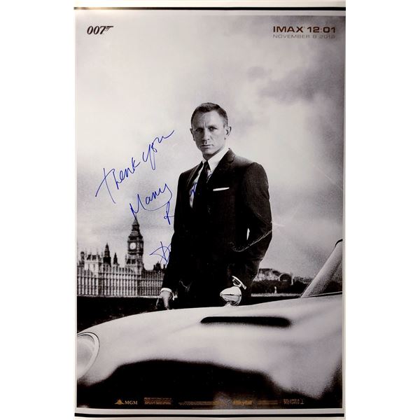Daniel Craig Autograph Signed James Bond 007 Poster