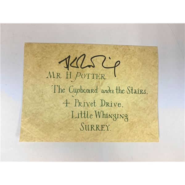 Autograph Signed Harry Potter Letter