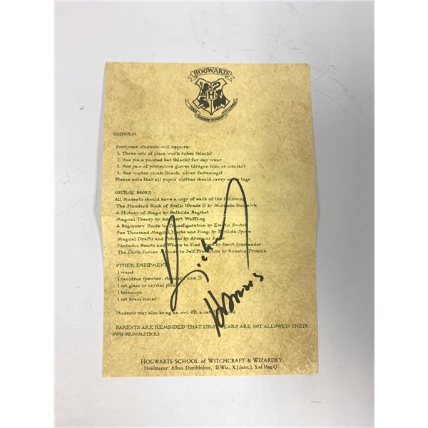 Autograph Signed Harry Potter Letter