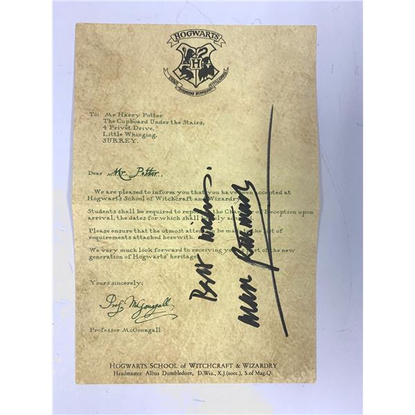 Autograph Signed Harry Potter Letter