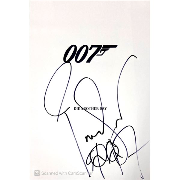 Autograph Signed Script Cover James Bond Die Another Day