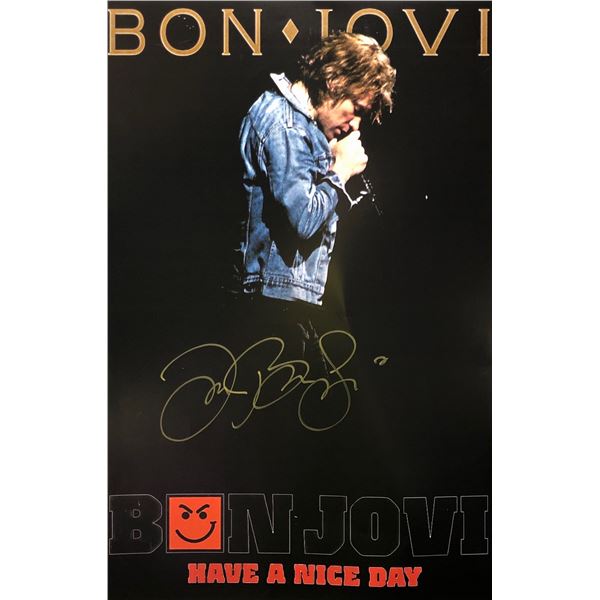Jon Bon Jovi Poster Autographed Signed