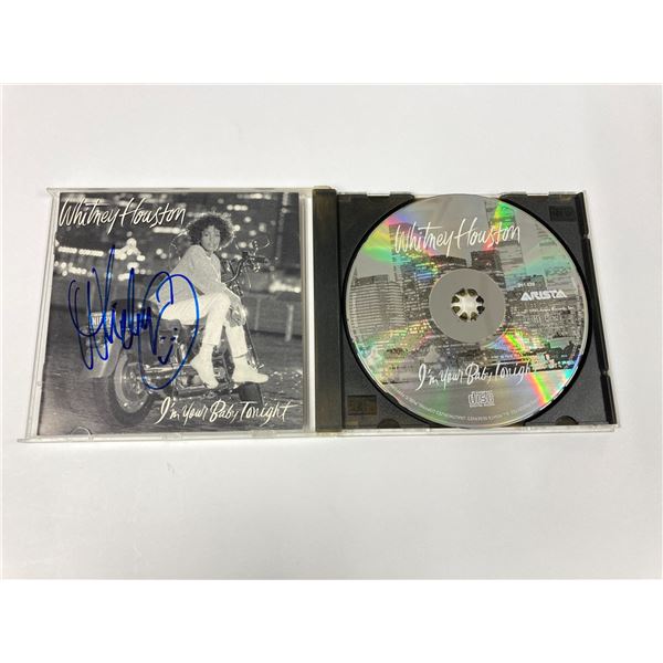 Autograph Signed Whitney Houston Your Baby Tonight CD