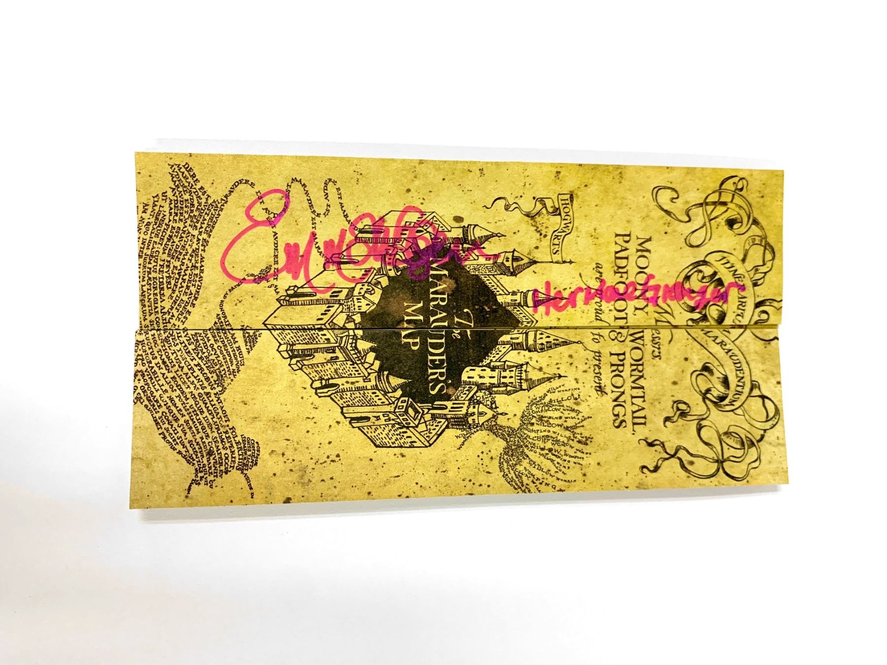 Autograph Harry Potter Emma Watson Map