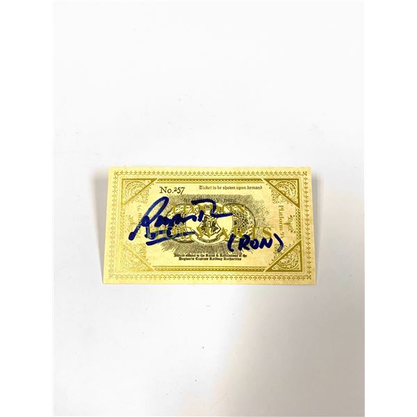 Autograph Signed Harry Potter Train Ticket Rupert