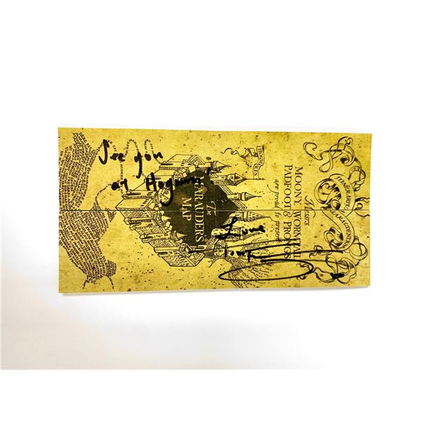 Autograph Harry Potter Tom Felton Map