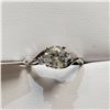 Image 1 : 14K  DIAMOND(1.5CT) WITH TWO ACCENT DIAMONDS(0.1CT) RING SIZE 6