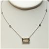 Image 1 : 14K  ZULTANITE(3CT) DIAMOND(0.2CT) NECKLACE 18"