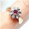 Image 2 : 14K  RUBY(0.2CT) DIAMOND(0.08CT) RING SIZE 7