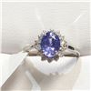 Image 1 : 10K  NATURAL TANZANITE(1.22CT) DIAMOND(0.28CT) RING SIZE 6