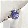 Image 2 : 10K  NATURAL TANZANITE(1.22CT) DIAMOND(0.28CT) RING SIZE 6