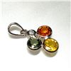 Image 2 : 14K  FANCY SAPPHIRE(1.5CT) DIAMOND PENDANT